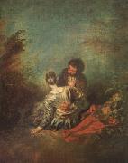 Jean-Antoine Watteau Le Faux Pas(The Mistaken Advance) (mk05) oil painting artist